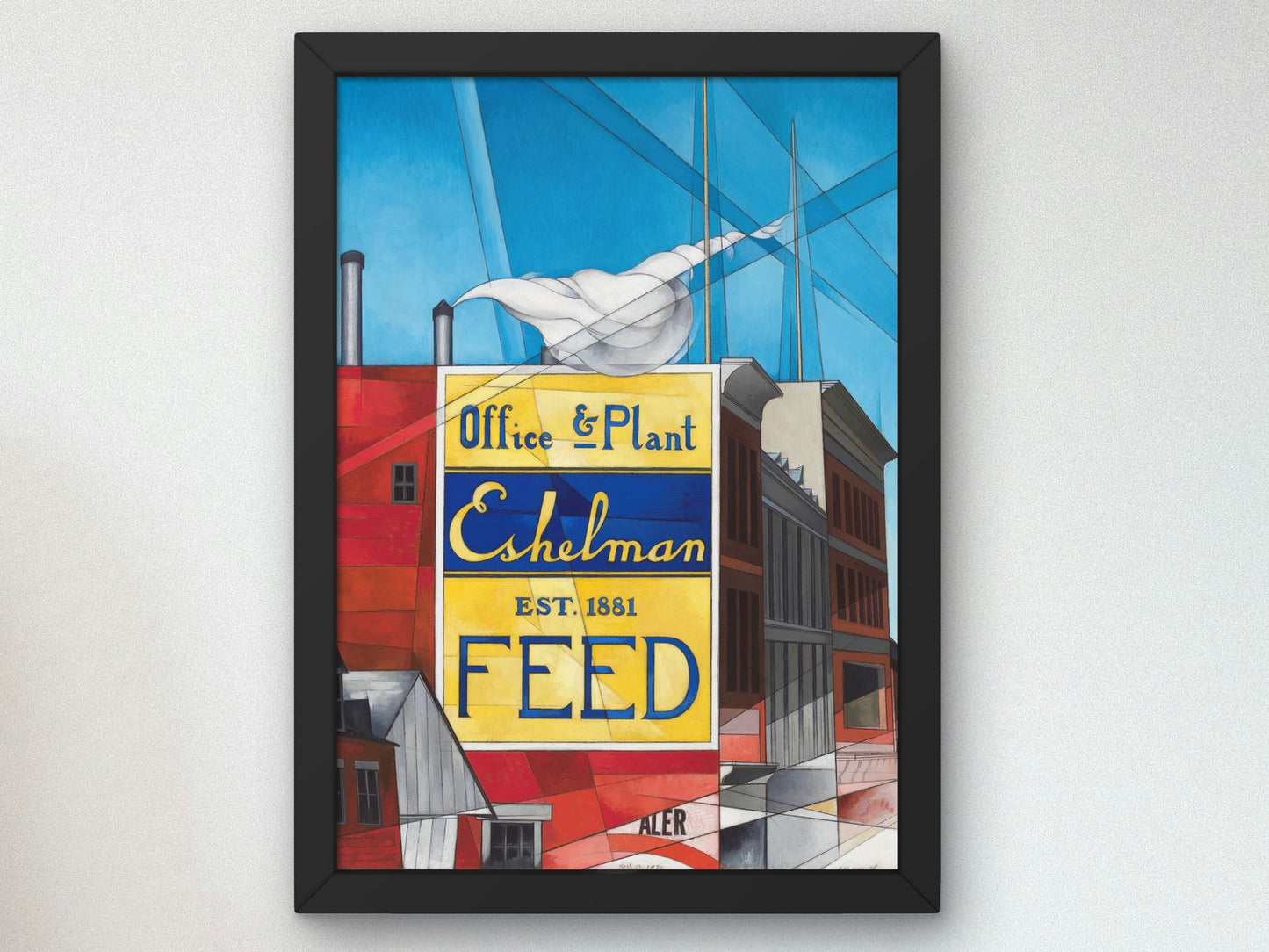 Buildings Lancaster by Charles Demuth 1930, Wall Art Print, Fine Art Reproduction, Museum Quality Decor, Poster