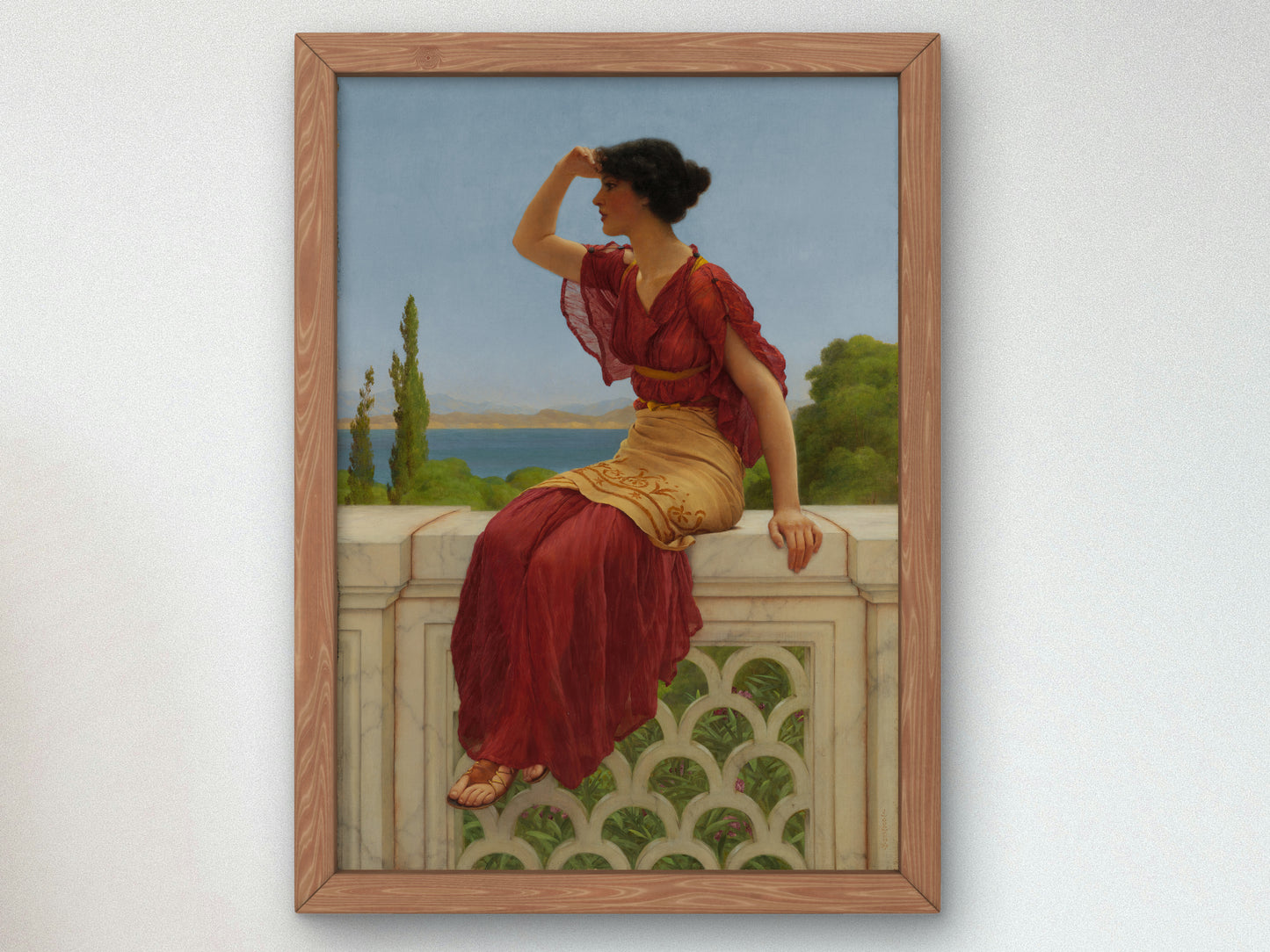 The Signal by John William Godward 1899, Wall Art Print, Fine Art Reproduction, Museum Quality Decor, Poster