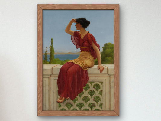 The Signal by John William Godward 1899, Wall Art Print, Fine Art Reproduction, Museum Quality Decor, Poster