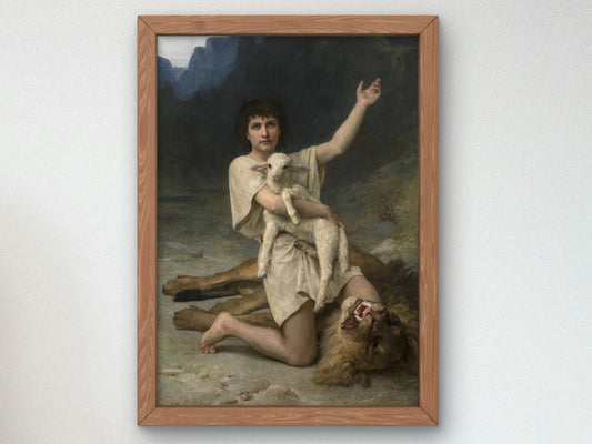 The Shepherd David by Elizabeth Jane Gardner Bouguereau 1895, Wall Art Print, Fine Art Reproduction, Museum Quality Decor, Poster