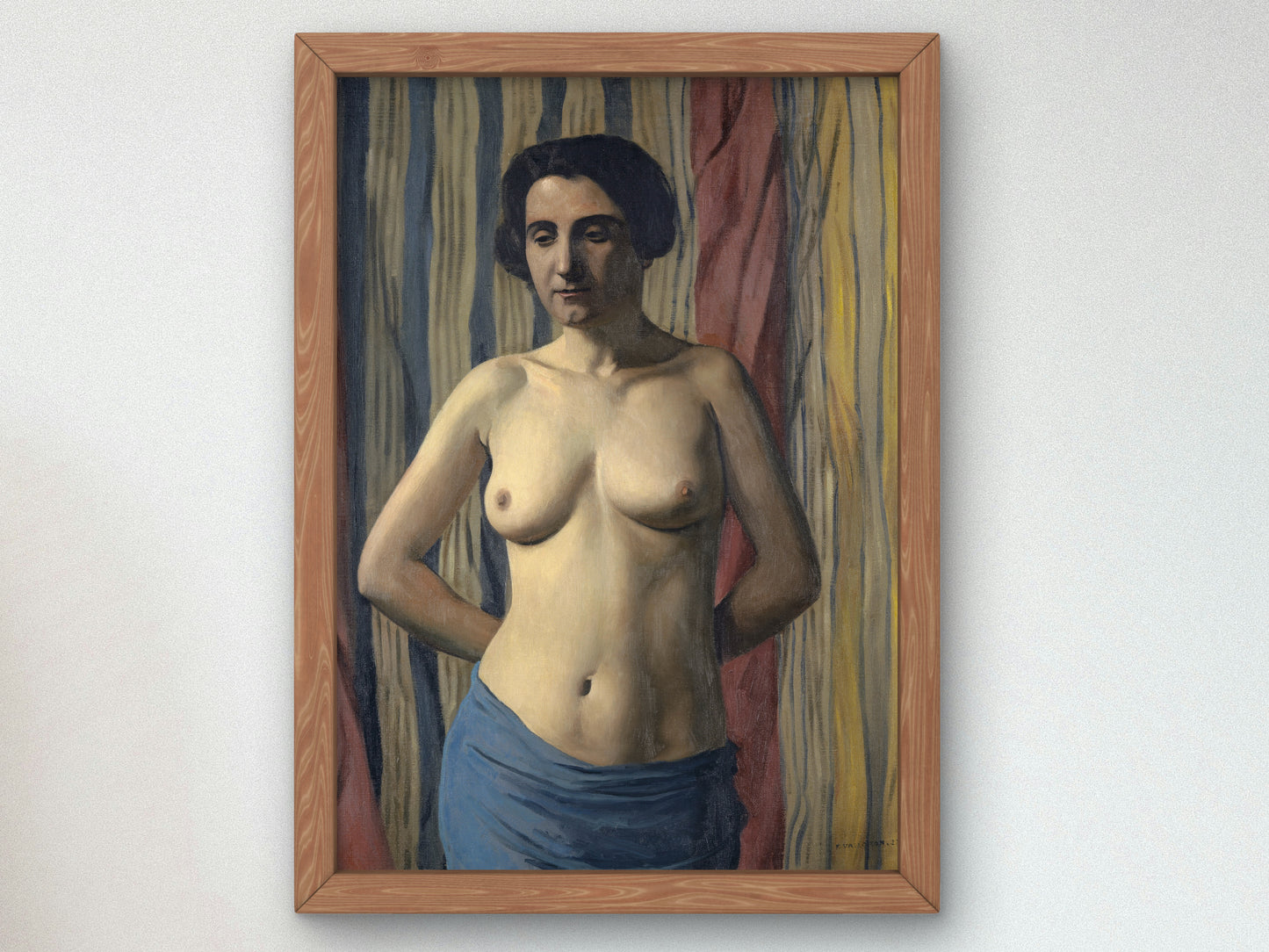 Nude with Blue Sash by Félix Vallotton 1922, Wall Art Print, Fine Art Reproduction, Museum Quality Decor, Poster