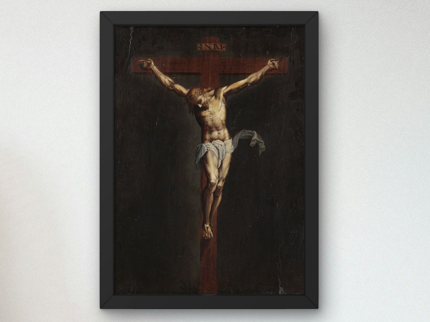 Crucified Christ by Bernardino Campi 1584, Wall Art Print, Fine Art Reproduction, Museum Quality Decor, Poster