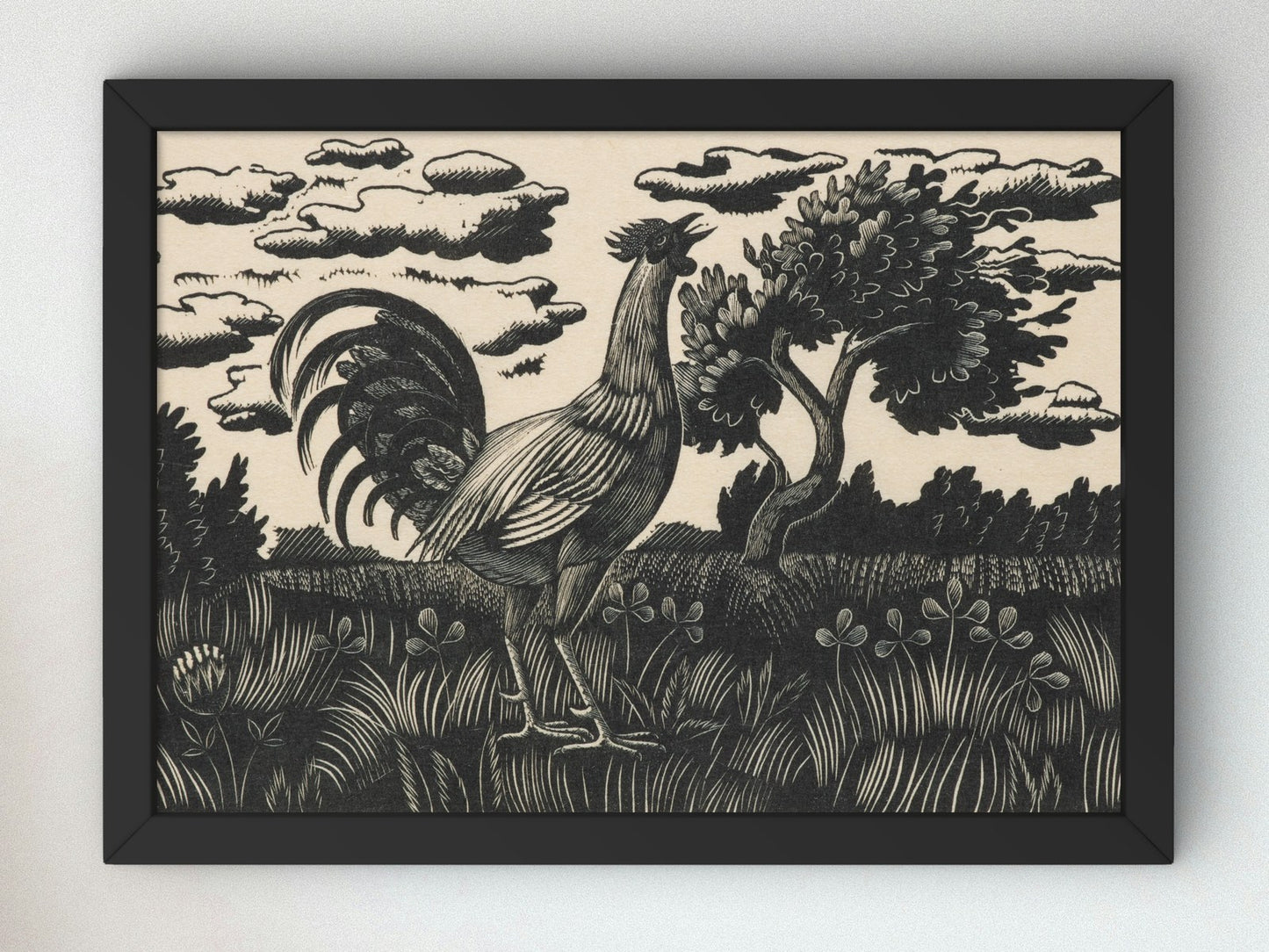 Chanticleer by Eric Ravilious 1930, Wall Art Print, Fine Art Reproduction, Museum Quality Decor, Poster