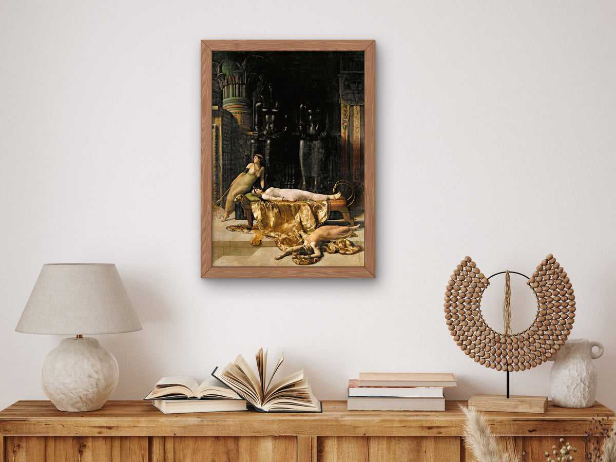 The Death of Cleopatra by John Collier 1890, Wall Art Print, Fine Art Reproduction, Museum Quality Decor, Poster