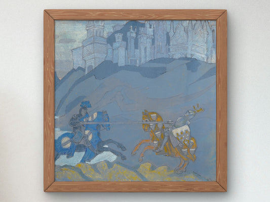 The Duel by Nicholas Roerich, Wall Art Print, Fine Art Reproduction, Museum Quality Decor, Poster