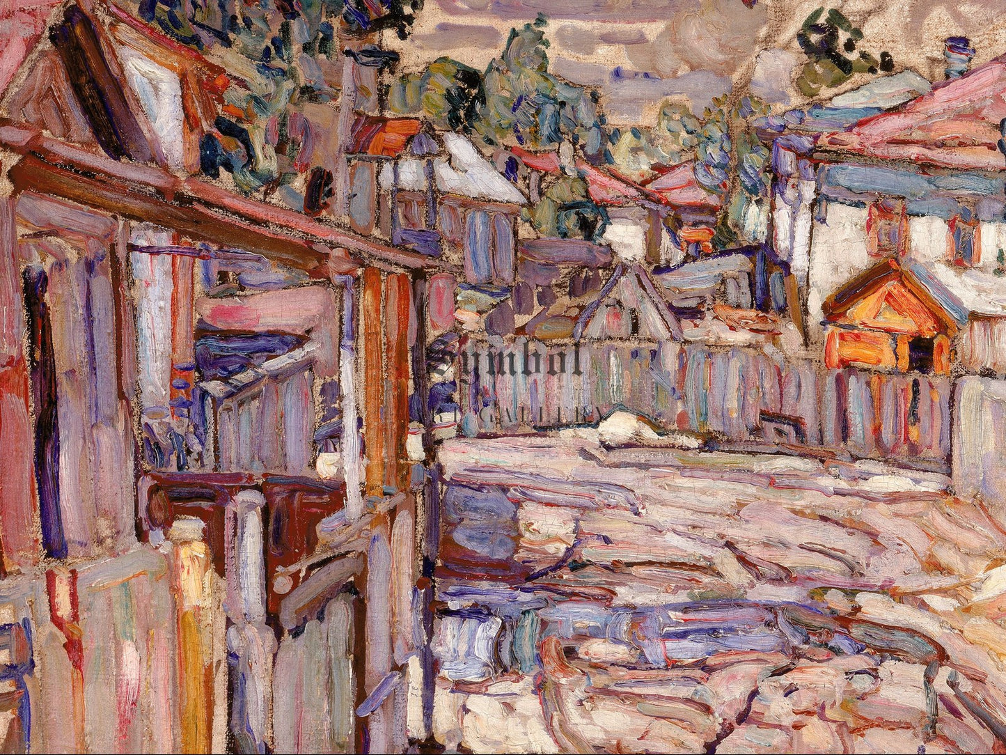 Landscape by Abraham Anshelovich Manievich 1914, Wall Art Print, Fine Art Reproduction, Museum Quality Decor, Poster