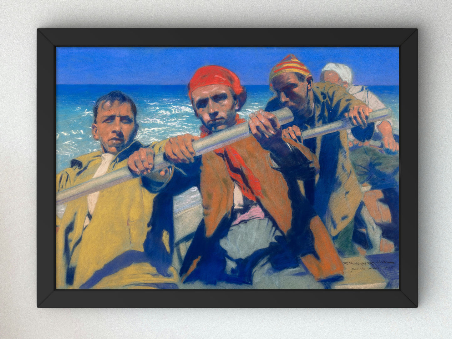 Sea Wolves by Feliks Michał Wygrzywalski 1925, Wall Art Print, Fine Art Reproduction, Museum Quality Decor, Poster
