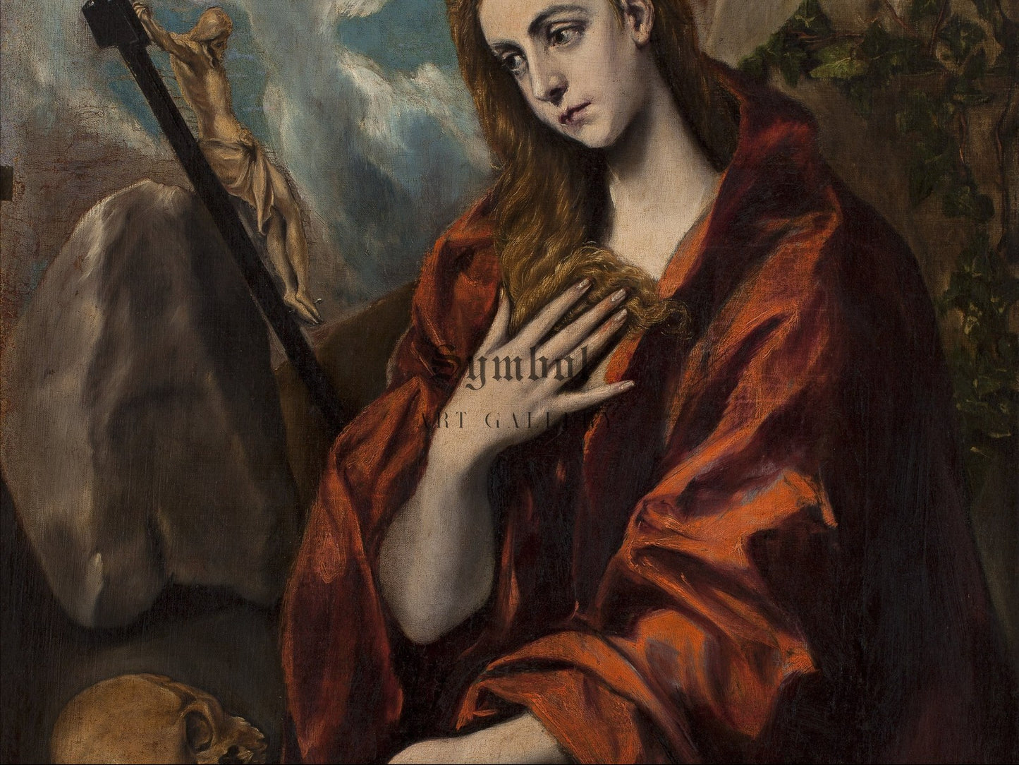 Penitent Magdalena by El Greco 1590, Wall Art Print, Fine Art Reproduction, Museum Quality Decor, Poster
