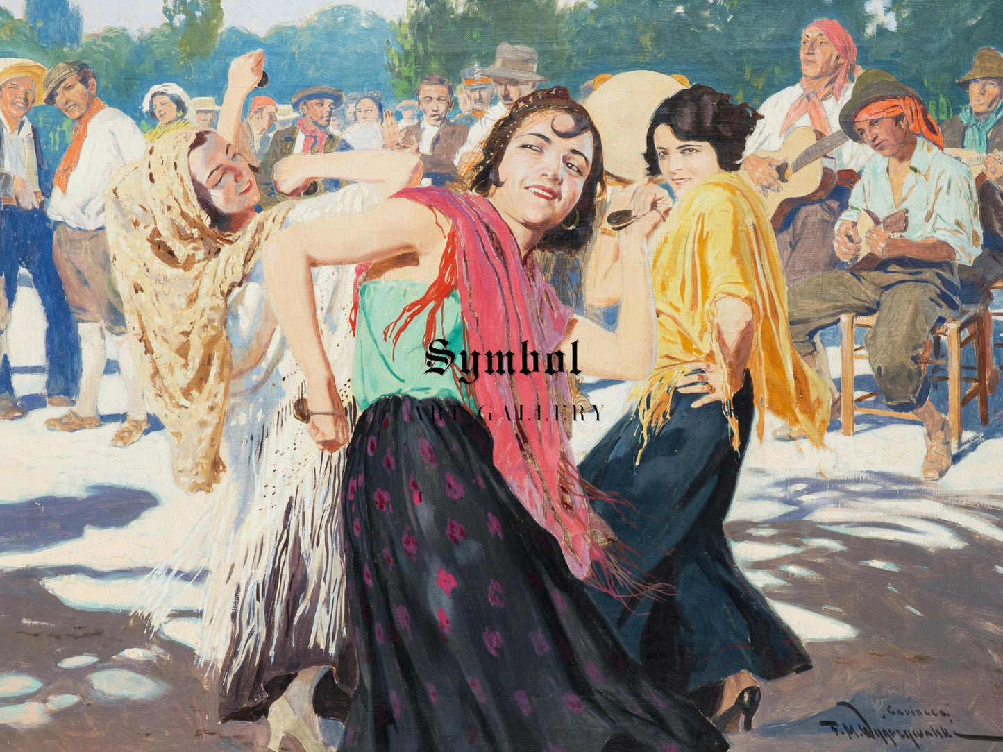 Dance in the Southern Sun Cariocca by Feliks Michał Wygrzywalski, Wall Art Print, Fine Art Reproduction, Museum Quality Decor, Poster