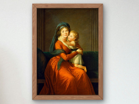 Portrait of Princess Alexandra Golitsyna and Her Son Piotr by Elisabeth Vigée Le Brun 1794, Wall Art Print, Fine Art Reproduction