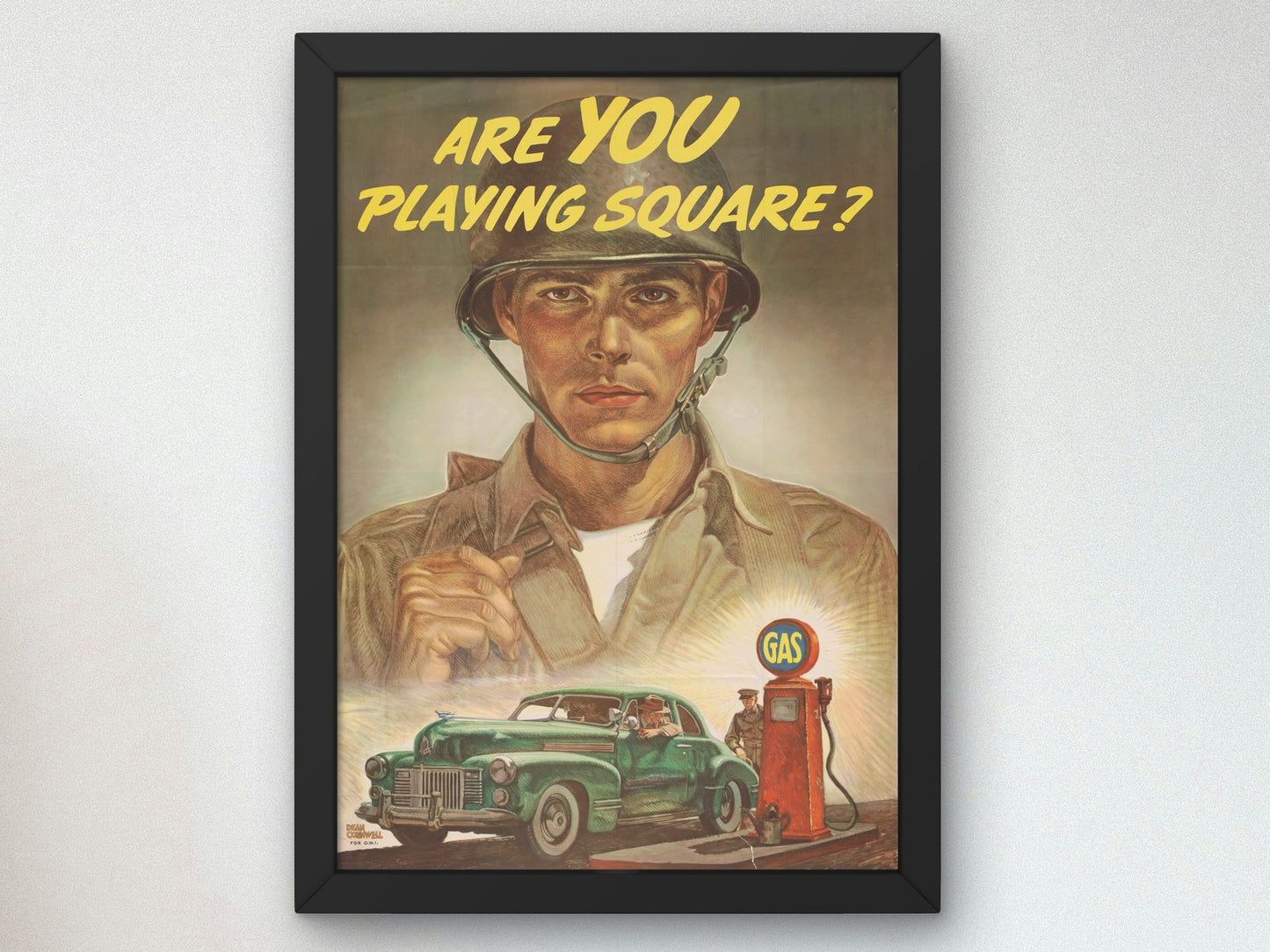 Are You Playing Square by Dean Cornwell 1944, Wall Art Print, Fine Art Reproduction, Museum Quality Decor, Poster