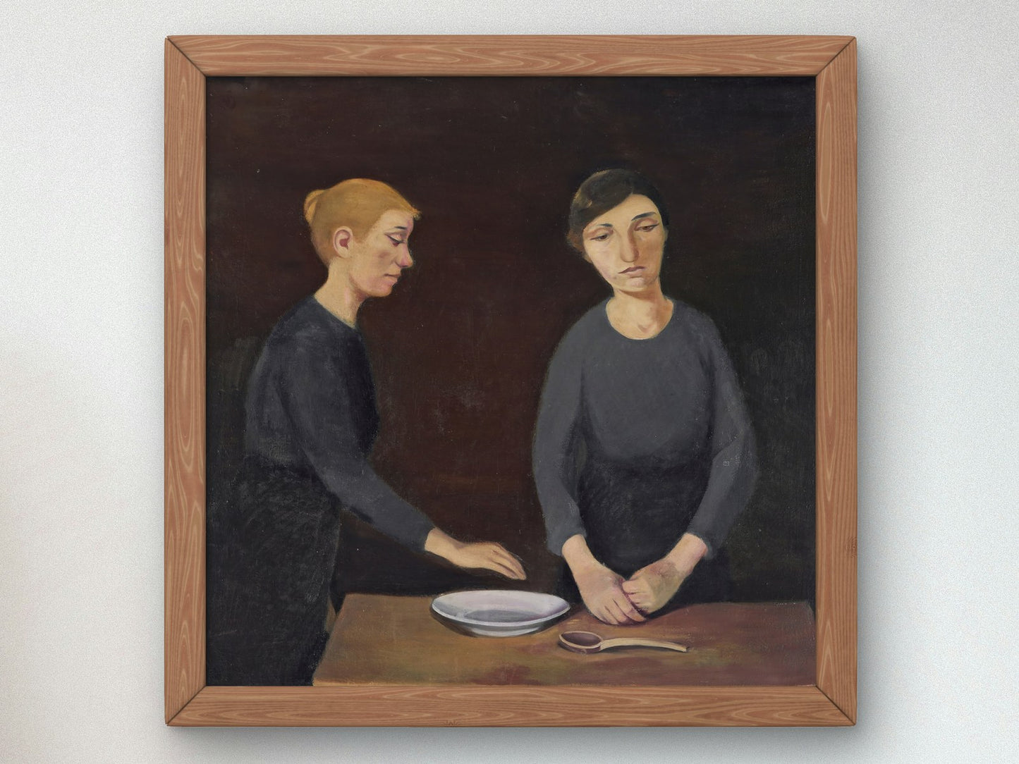 Refugee Women At the Table by Aleksandrs Dreivins 1916, Wall Art Print, Fine Art Reproduction, Museum Quality Decor, Poster