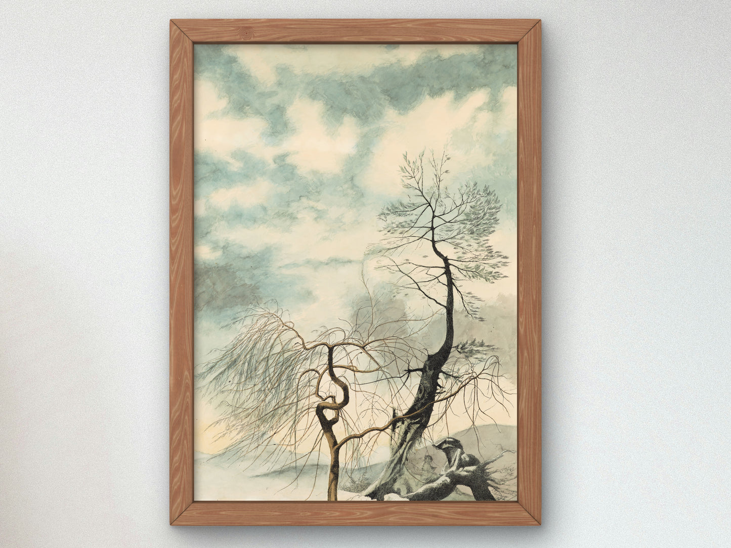 Winter Trees by Léon Spilliaert 1942, Wall Art Print, Fine Art Reproduction, Museum Quality Decor, Poster