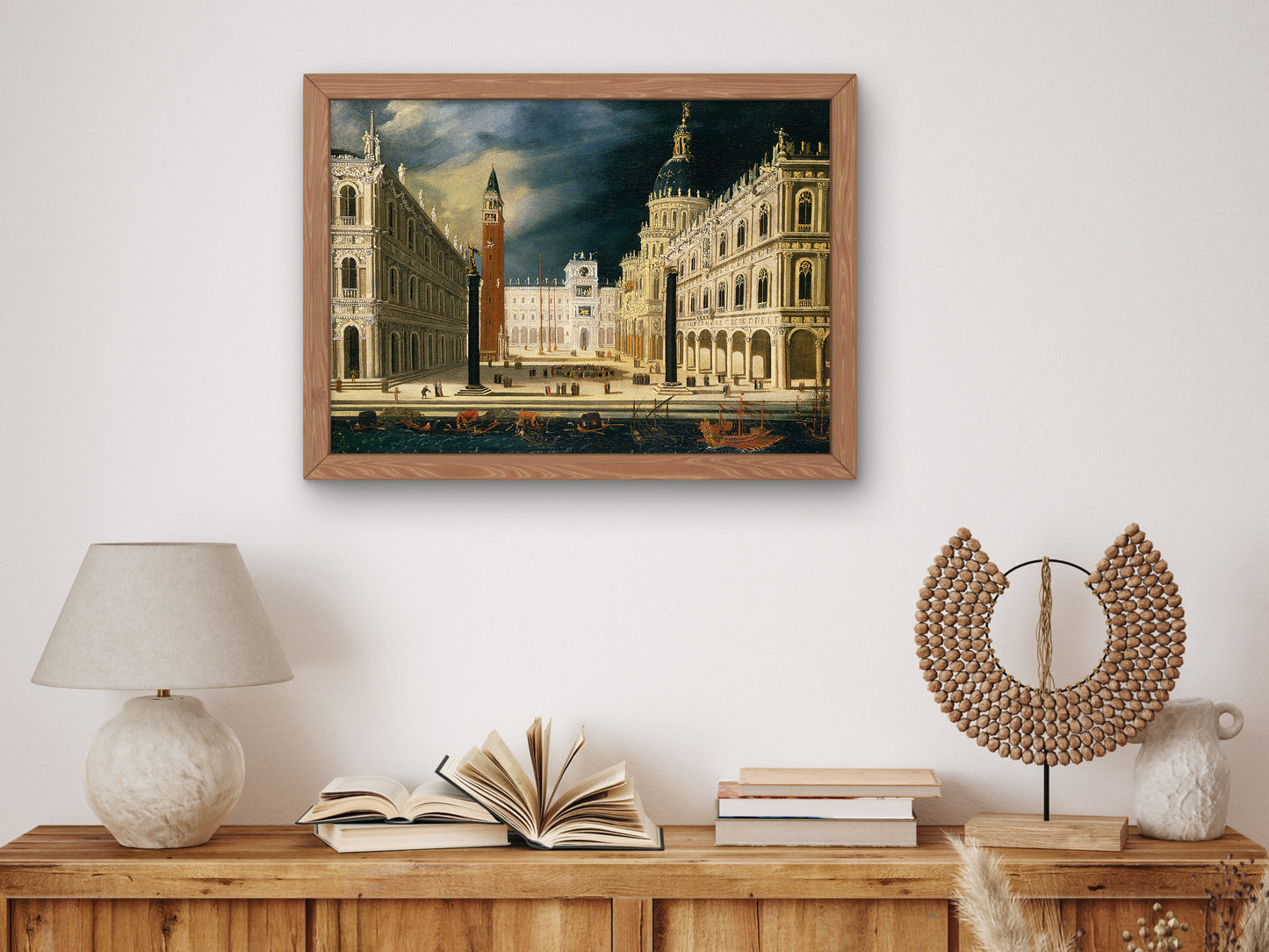 A View of San Marco from the Bacino by François de Nomé, Wall Art Print, Fine Art Reproduction, Museum Quality Decor, Poster