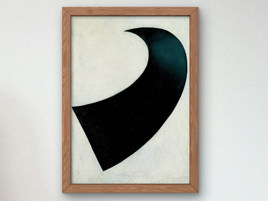 Black Crescent by Kazimir Malevich 1917, Wall Art Print, Fine Art Reproduction, Museum Quality Decor, Poster