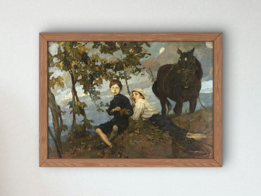 Autunno by Ettore Tito 1914, Wall Art Print, Fine Art Reproduction, Museum Quality Decor, Poster