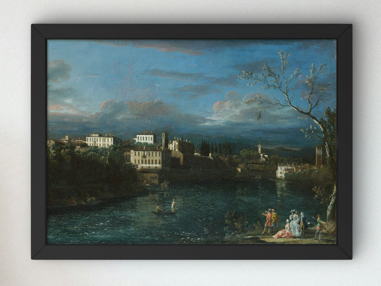 Vaprio d'Adda by Bernardo Bellotto 1744, Wall Art Print, Fine Art Reproduction, Museum Quality Decor, Poster