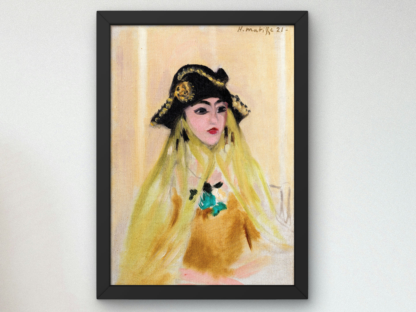Ancilla by Henri Matisse 1921, Wall Art Print, Fine Art Reproduction, Museum Quality Decor, Poster