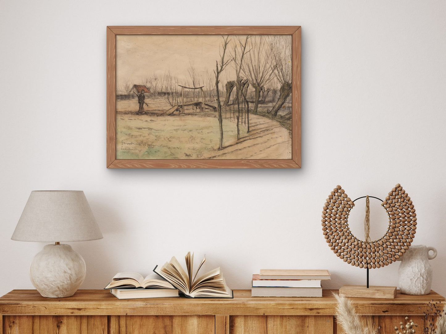Landscape at Loosduinen by Piet Mondrian 1905, Wall Art Print, Fine Art Reproduction, Museum Quality Decor, Poster