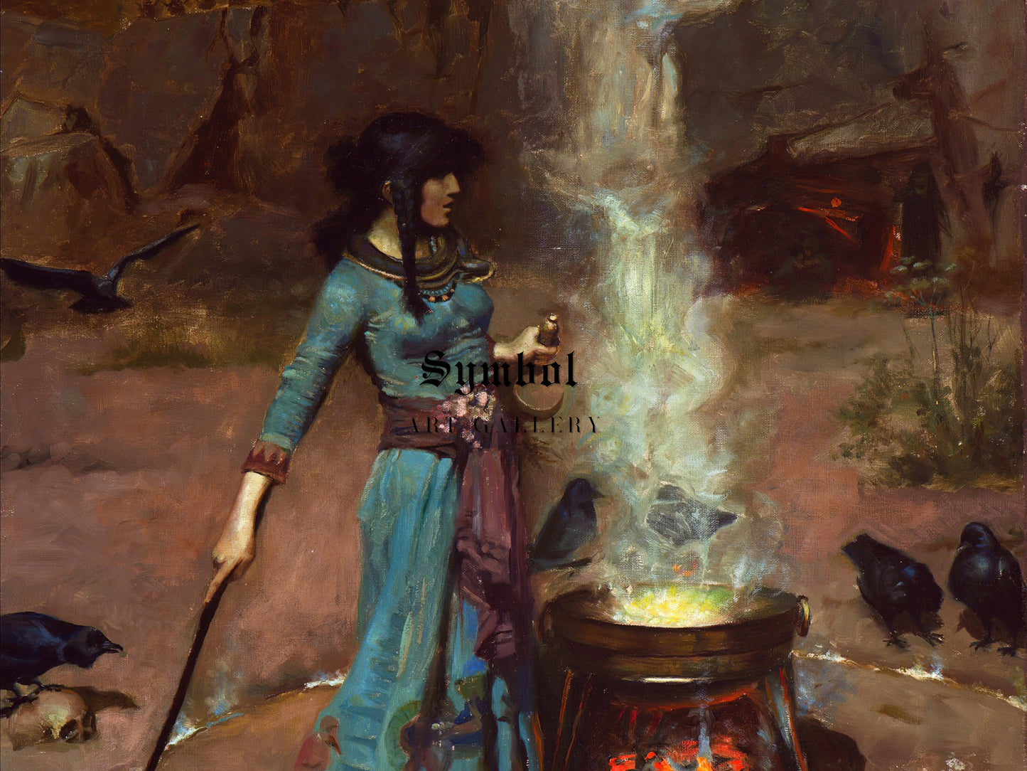 The Magic Circle by John William Waterhouse 1886, Wall Art Print, Fine Art Reproduction, Museum Quality Decor, Poster