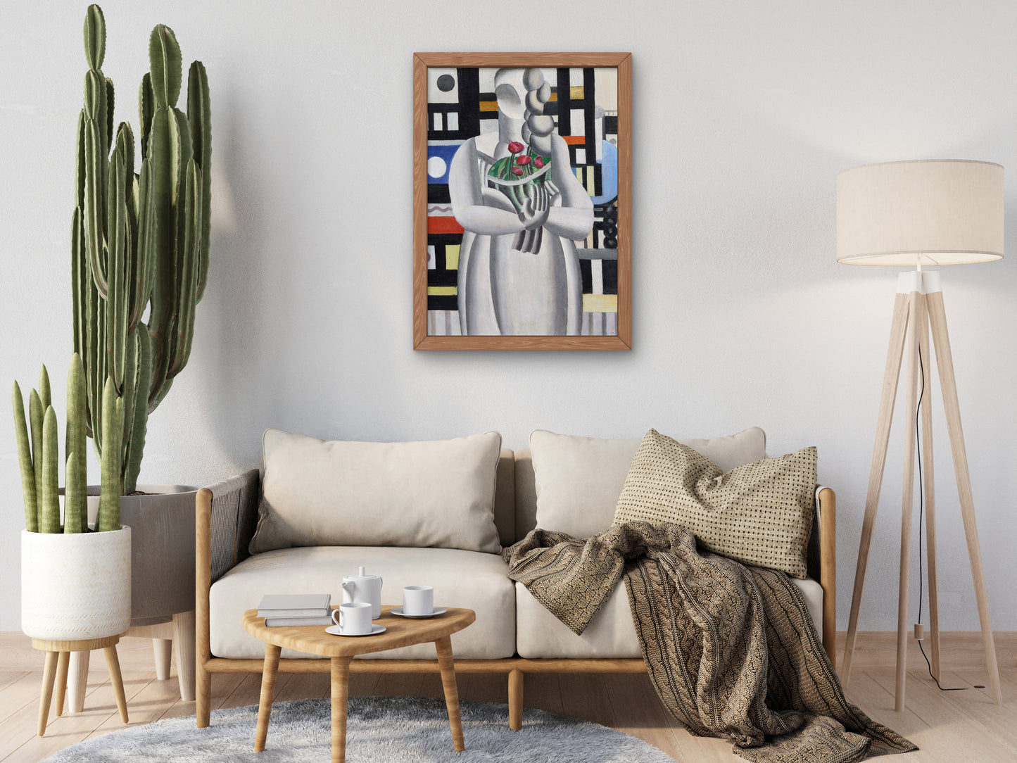 Young Girl with Bouquet by Fernand Léger 1921, Wall Art Print, Fine Art Reproduction, Museum Quality Decor, Poster
