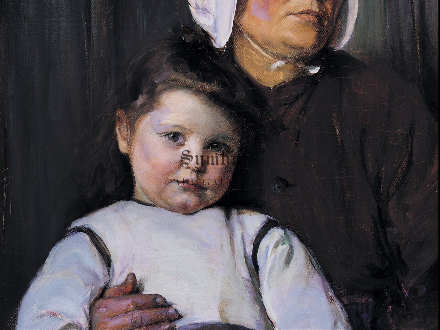 Normandy Peasant Woman and Her Child by Elizabeth Nourse 1900, Wall Art Print, Fine Art Reproduction, Museum Quality Decor, Poster