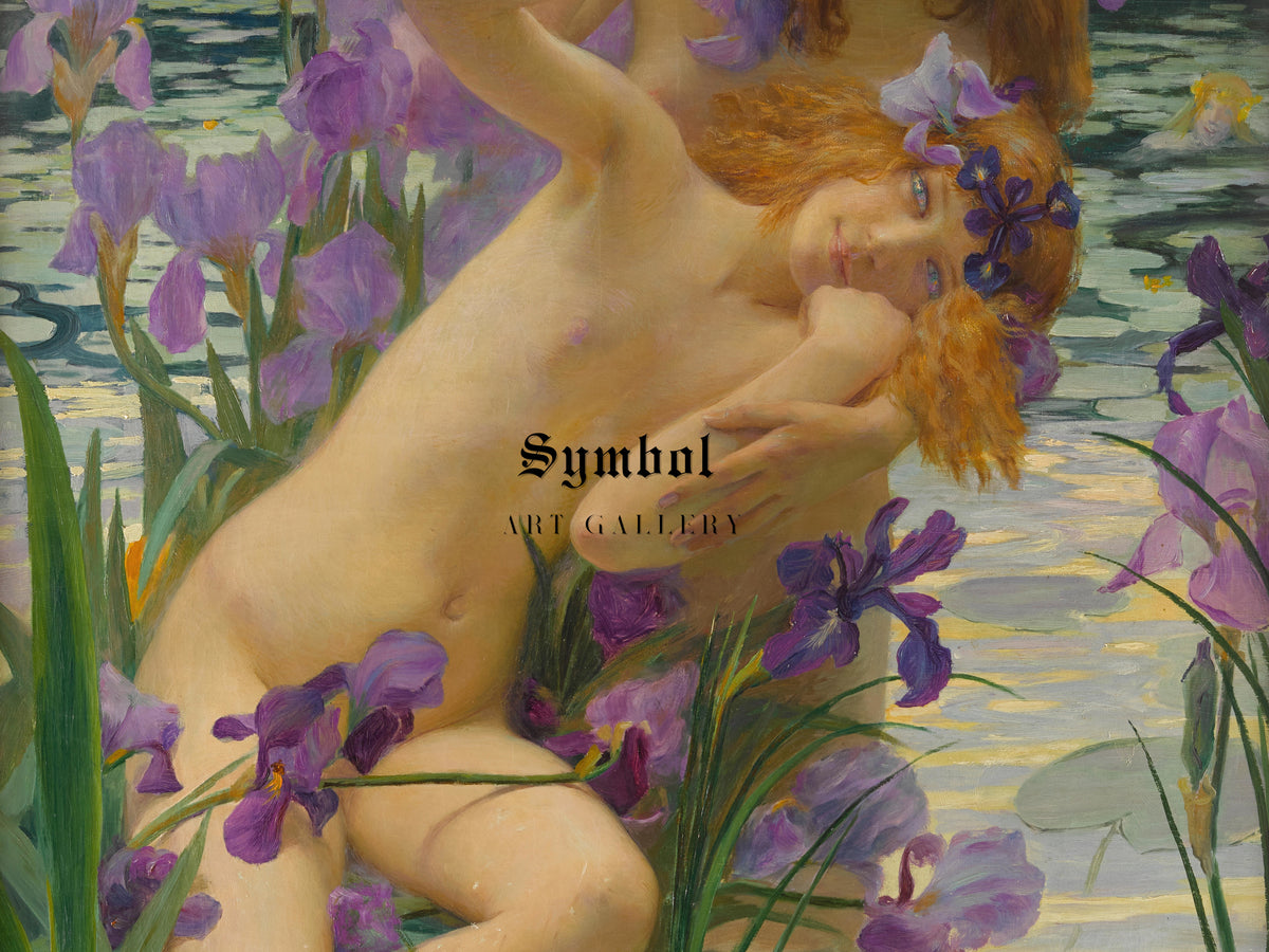 The Irises by Gaston Bussière 1897, Wall Art Print, Fine Art Reproduction, Museum Quality Decor, Poster