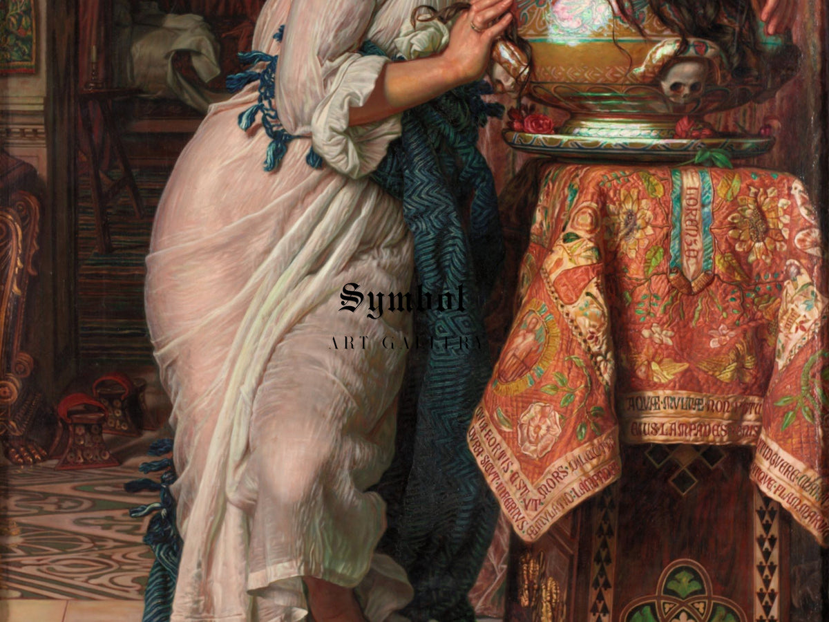 Isabella and the Pot of Basil by William Holman Hunt 1867, Wall Art Print, Fine Art Reproduction, Museum Quality Decor, Poster