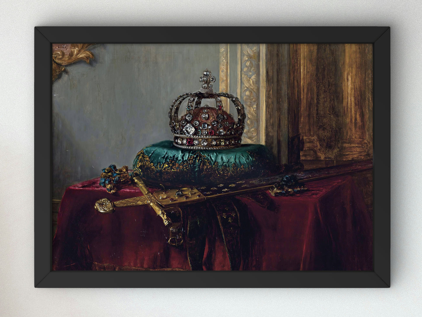Crown Jewels by Blaise Alexandre Desgoffe 1832, Wall Art Print, Fine Art Reproduction, Museum Quality Decor, Poster