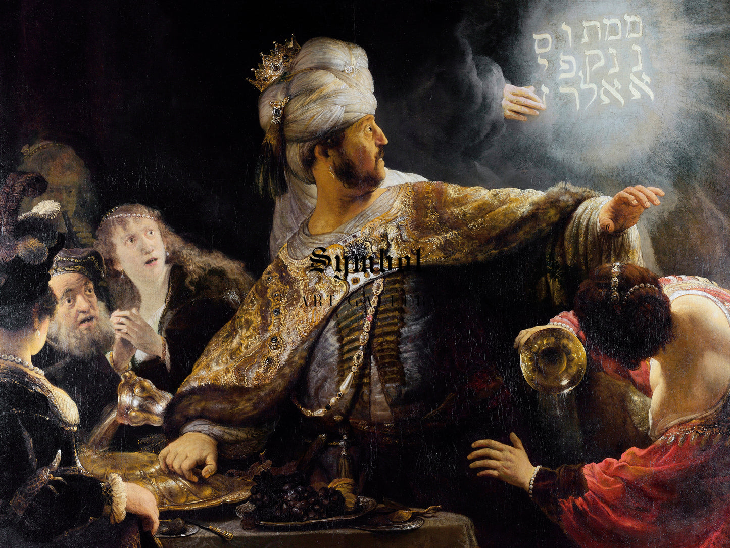 Belshazzar's Feast by Rembrandt van Rijn 1636, Wall Art Print, Fine Art Reproduction, Museum Quality Decor, Poster