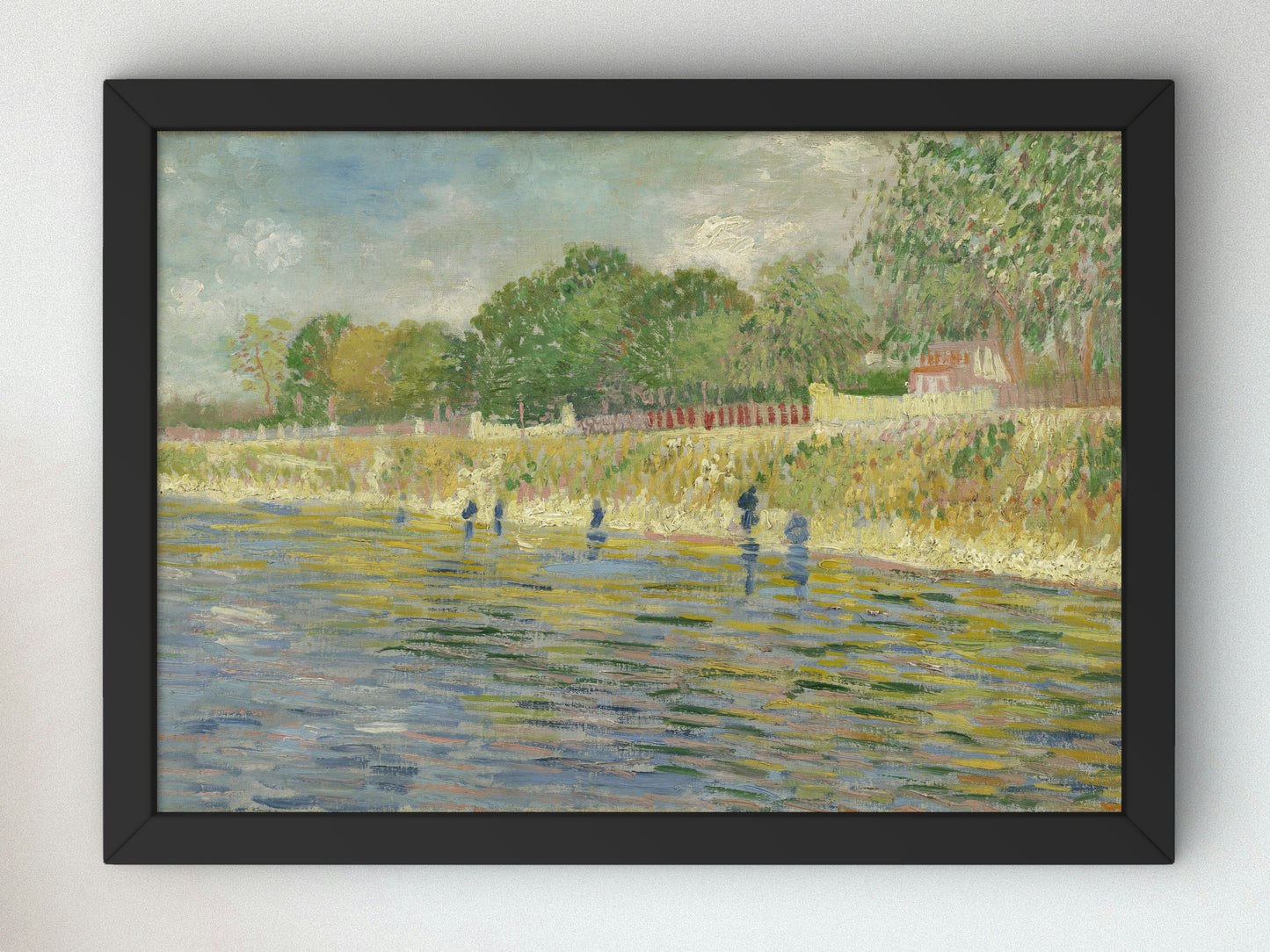 Bank of the Seine by Vincent van Gogh 1887, Wall Art Print, Fine Art Reproduction, Museum Quality Decor, Poster