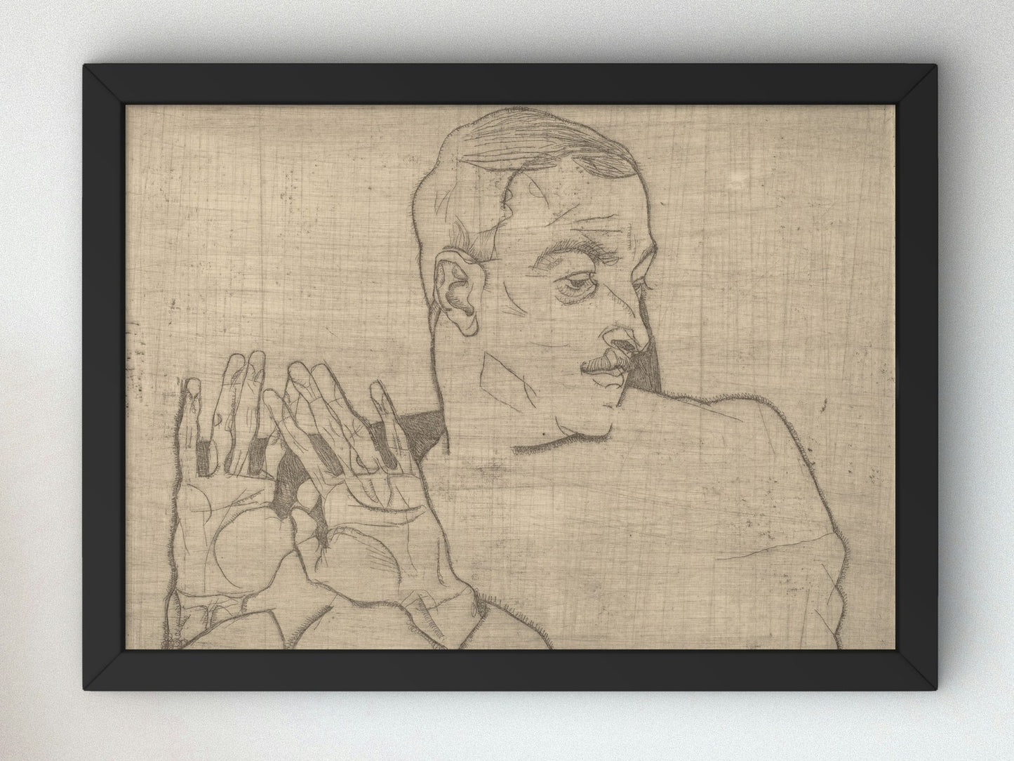 Portrait of Arthur Roessler by Egon Schiele 1914, Wall Art Print, Fine Art Reproduction, Museum Quality Decor, Poster