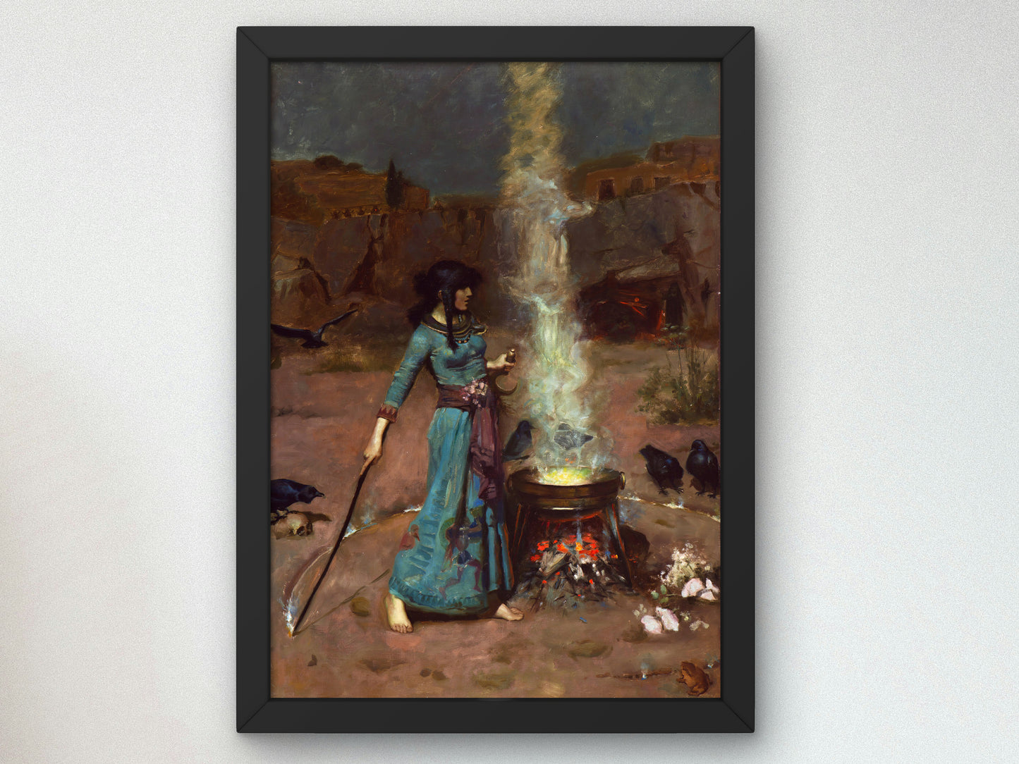 The Magic Circle by John William Waterhouse 1886, Wall Art Print, Fine Art Reproduction, Museum Quality Decor, Poster