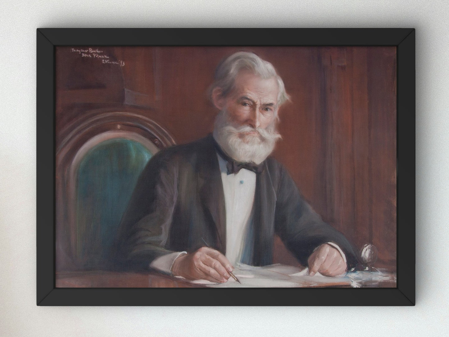Portrait of a Gentleman by Ben Pittman 1893, Wall Art Print, Fine Art Reproduction, Museum Quality Decor, Poster