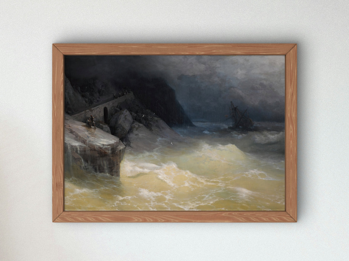 Shipwreck off the Black Sea Coast by Ivan Konstantinovich Aivazovsky 1887, Wall Art Print, Fine Art Reproduction, Museum Quality Decor
