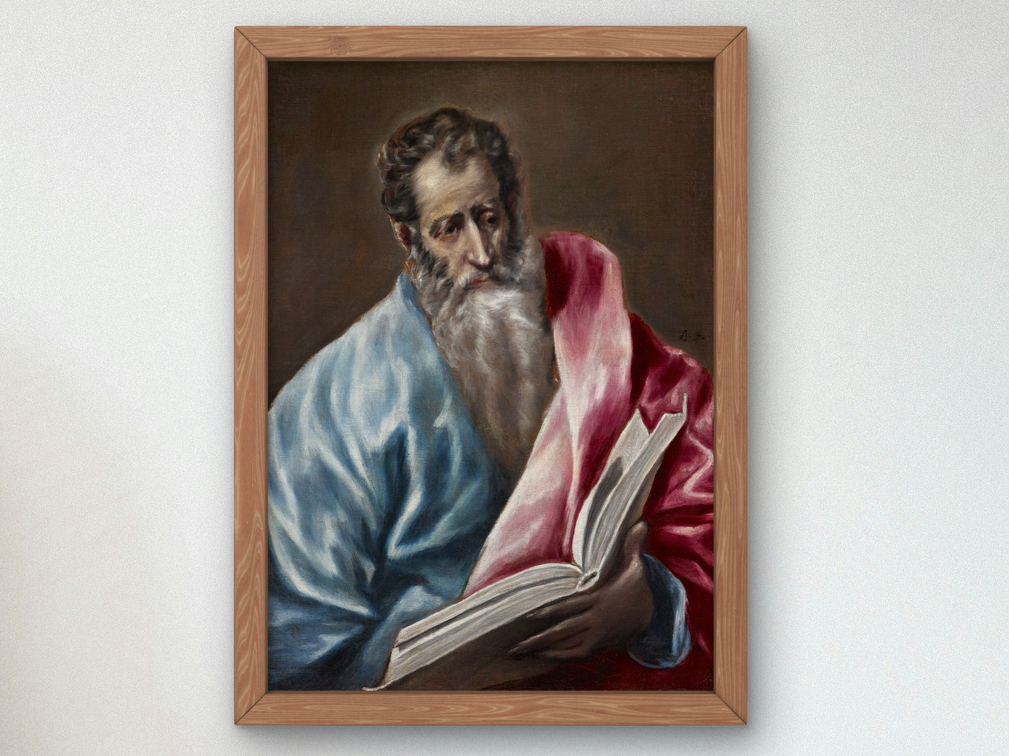 Saint Matthew by El Greco 1610, Wall Art Print, Fine Art Reproduction, Museum Quality Decor, Poster
