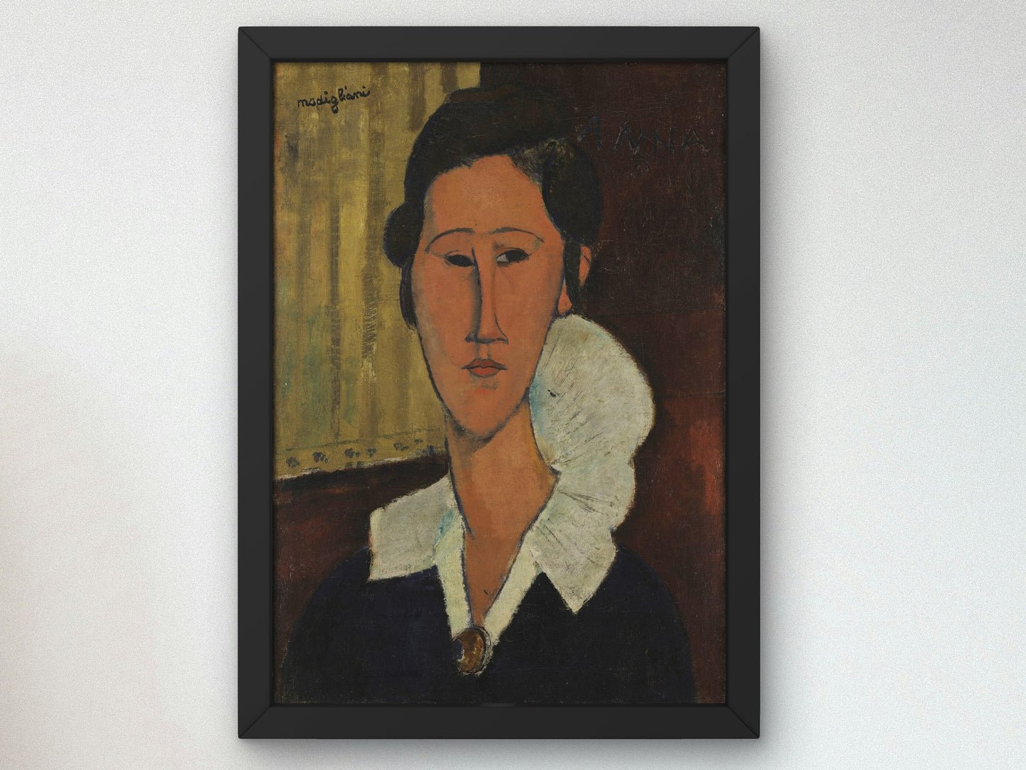 Portrait of Hanka Zborowska by Amedeo Modigliani 1917, Wall Art Print, Fine Art Reproduction, Museum Quality Decor, Poster