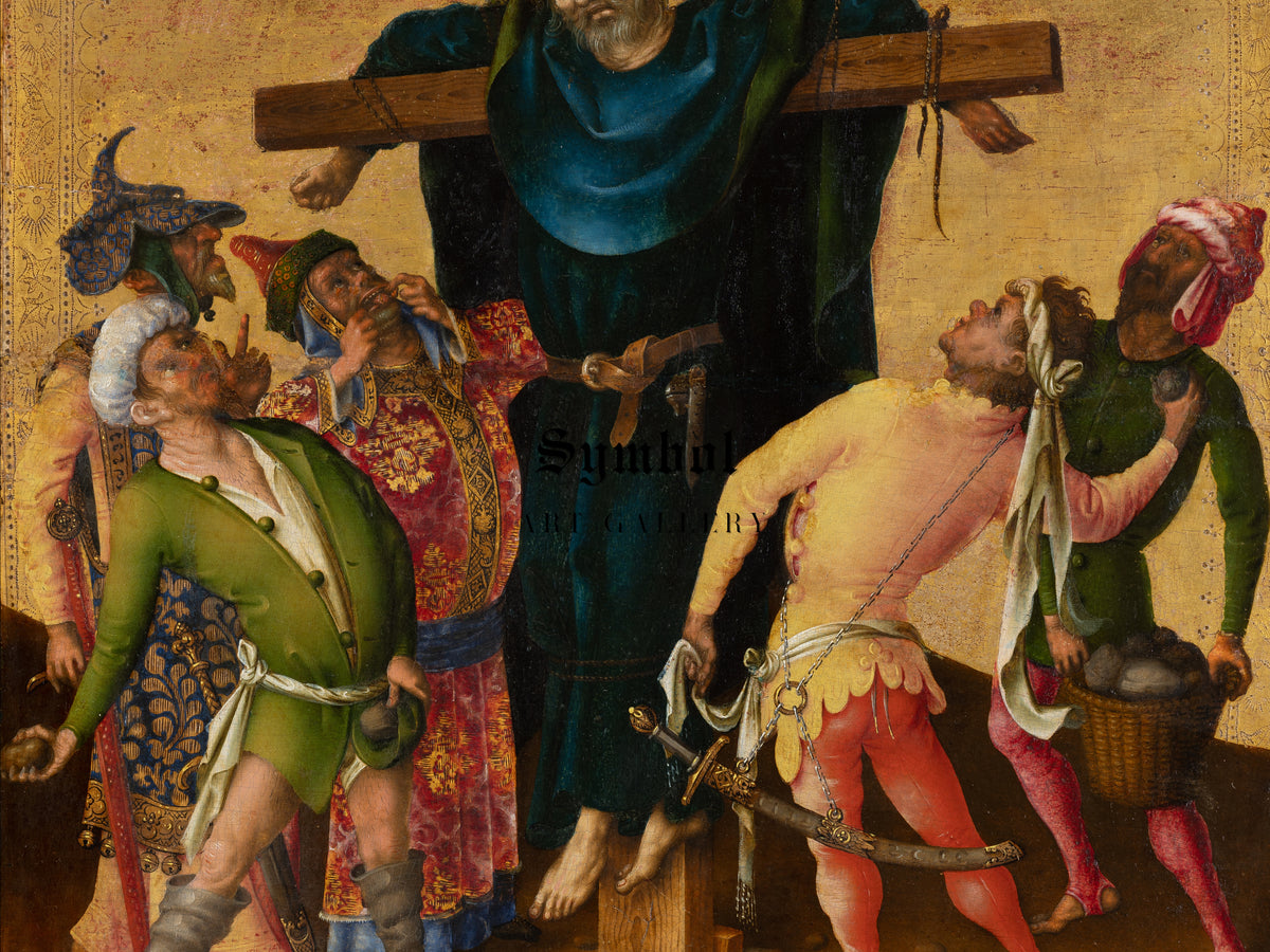 Martyrdom of St Philip by Stefan Lochner 1435, Wall Art Print, Fine Art Reproduction, Museum Quality Decor, Poster
