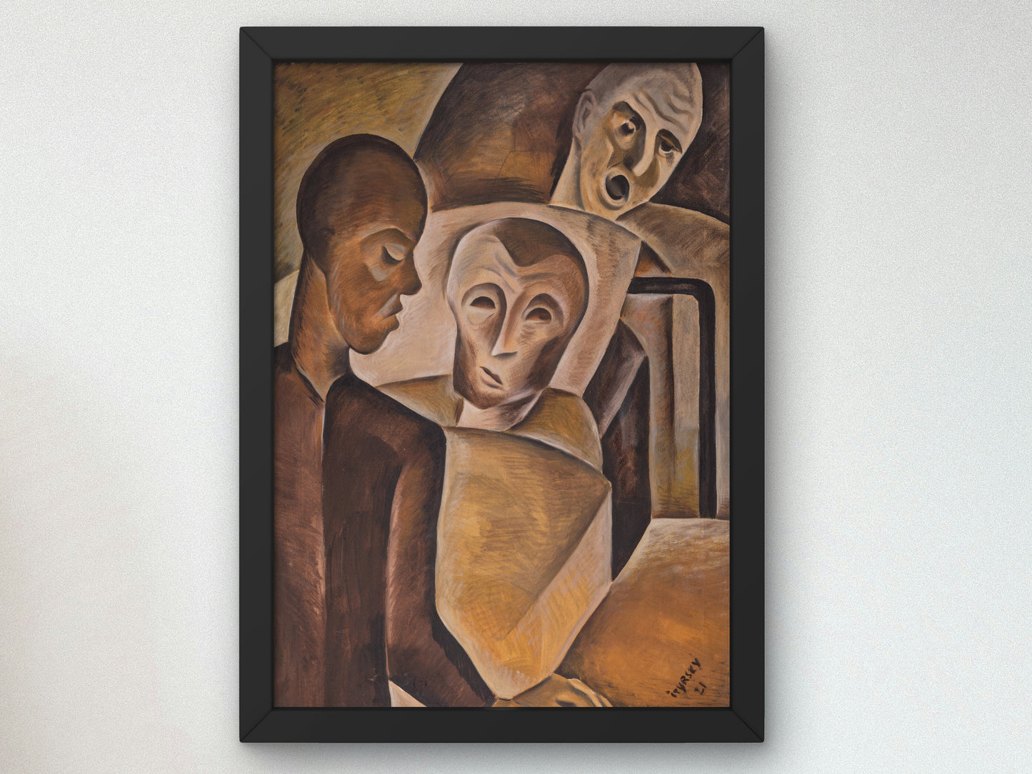 Three Madmen by Jindřich Štyrský 1921, Wall Art Print, Fine Art Reproduction, Museum Quality Decor, Poster
