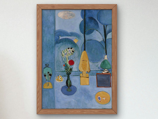 The Blue Window by Henri Matisse 1913, Wall Art Print, Fine Art Reproduction, Museum Quality Decor, Poster