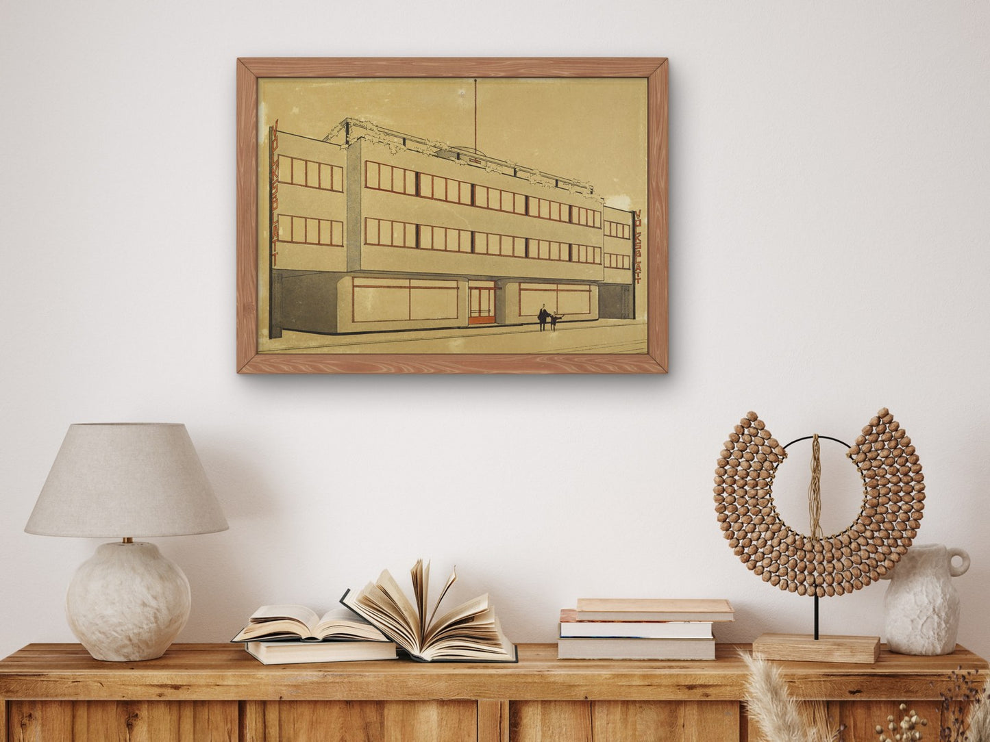 Competition design Administration building 1st Prize Volksblatt Dessau by Carl Fieger 1929, Wall Art Print, Fine Art Reproduction