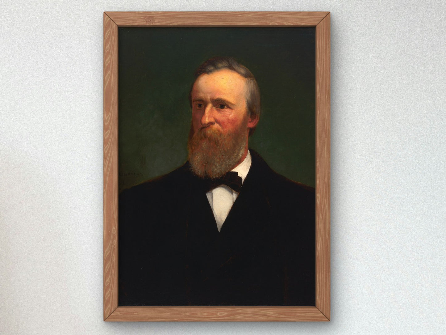 Portrait of Rutherford B. Hayes by Eliphalet Frazer Andrews 1881, Wall Art Print, Fine Art Reproduction, Museum Quality Decor, Poster