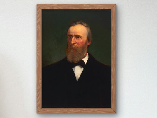 Portrait of Rutherford B. Hayes by Eliphalet Frazer Andrews 1881, Wall Art Print, Fine Art Reproduction, Museum Quality Decor, Poster