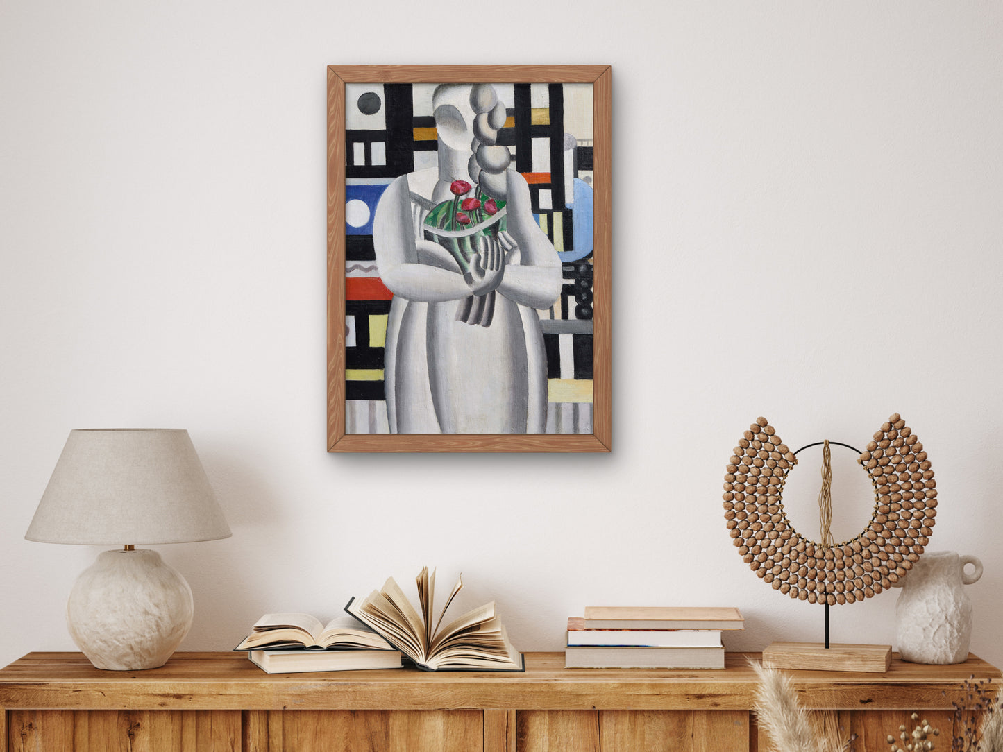 Young Girl with Bouquet by Fernand Léger 1921, Wall Art Print, Fine Art Reproduction, Museum Quality Decor, Poster