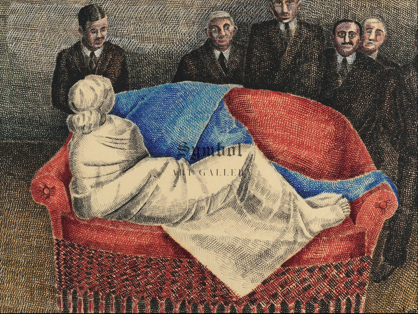 The Examination by Agustín Lazo Adalid 1930, Wall Art Print, Fine Art Reproduction, Museum Quality Decor, Poster