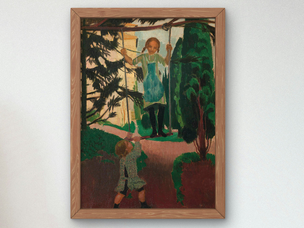 La Balançoire au Prieuré by Maurice Denis 1916, Wall Art Print, Fine Art Reproduction, Museum Quality Decor, Poster