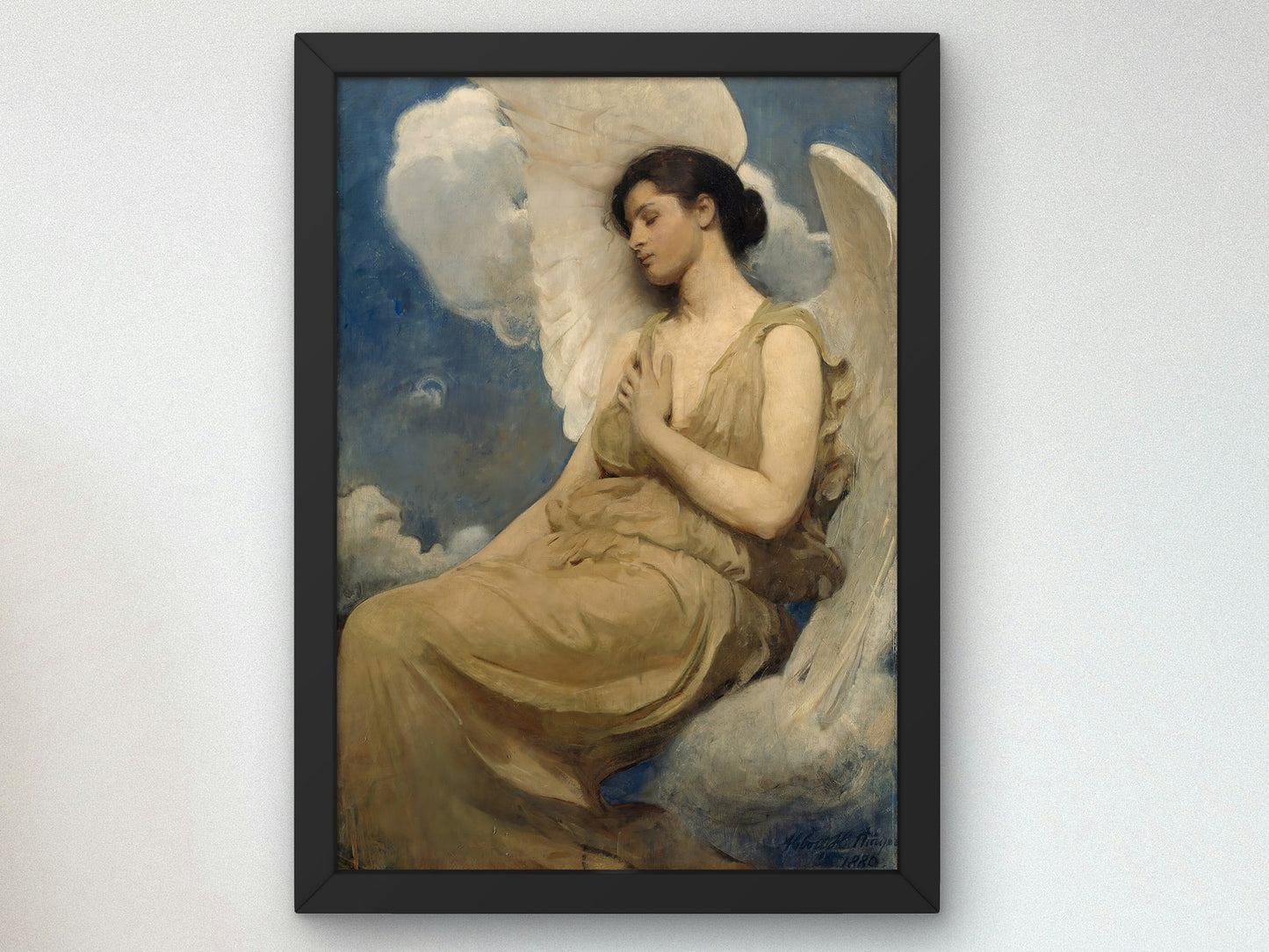Winged Figure by Abbott Handerson Thayer 1889, Wall Art Print, Fine Art Reproduction, Museum Quality Decor, Poster