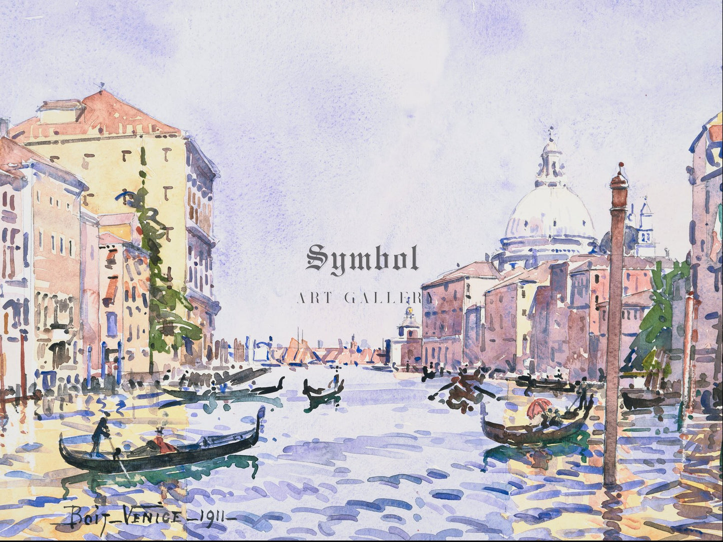Afternoon on the Grand Canal Venice by Edward Darley Boit 1911, Wall Art Print, Fine Art Reproduction, Museum Quality Decor, Poster