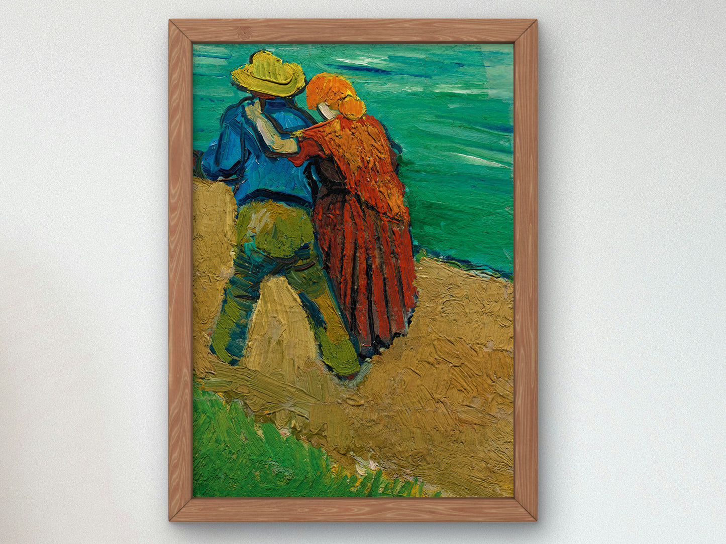 Eglogue en Provence Un Couple d'amoureux by Vincent van Gogh 1888, Wall Art Print, Fine Art Reproduction, Museum Quality Decor, Poster