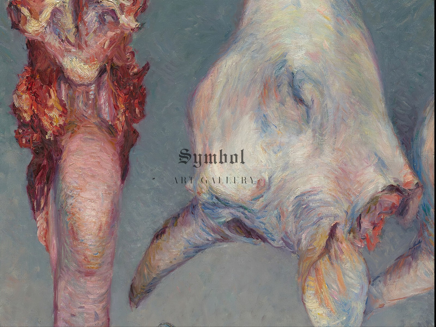Calf's Head and Ox Tongue by Gustave Caillebotte 1882, Wall Art Print, Fine Art Reproduction, Museum Quality Decor, Poster